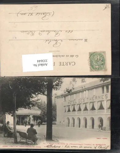 333644,Midi-Pyrenees Haute-Garonne Barbazan Hotel u. Bovette de l'Etablissement Thermal