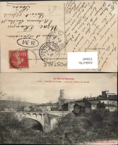 333645,Midi-Pyrenees Haute-Garonne Buzet-sur-Tarn Pont du Theron et Eglise Brücke Kirche