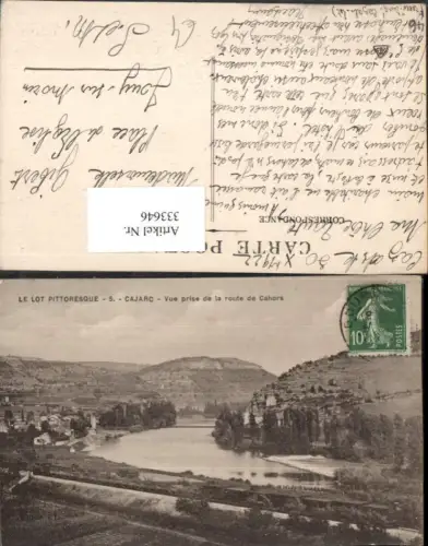 333646,Midi-Pyrenees Lot Cajarc Vue prise de la route de Cahors Teilansicht Fluss