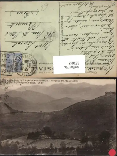 333648,Midi-Pyrenees Hautes-Pyrenees Bagneres-de-Bigorre Vue prise des Palomieres Bergkulisse