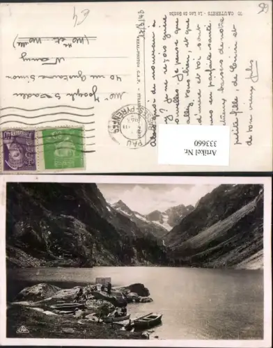 333660,Midi-Pyrenees Hautes-Pyrenees Cauterets Le lac de Gaube See Bergkulisse
