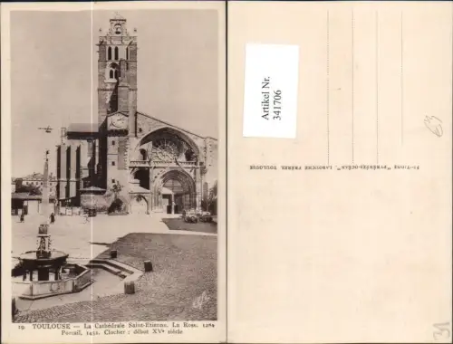 341706,Midi-Pyrenees Haute-Garonne Toulouse La Cathedrale Saint-Etienne Kirche Brunnen