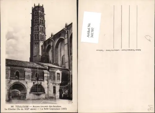 341707,Midi-Pyrenees Haute-Garonne Toulouse Ancien couvent des Jacobins Le Clocher Glockenturm