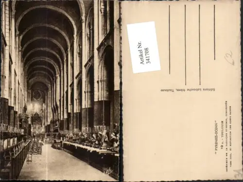 341708,Midi-Pyrenees Haute-Garonne Toulouse Interieur de la Basilique St-Sermin Kirche