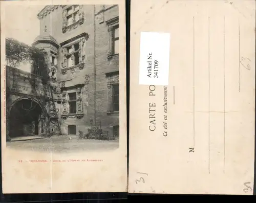 341709,Midi-Pyrenees Haute-Garonne Toulouse Cour de l'Hotel de Lasbordes Hof