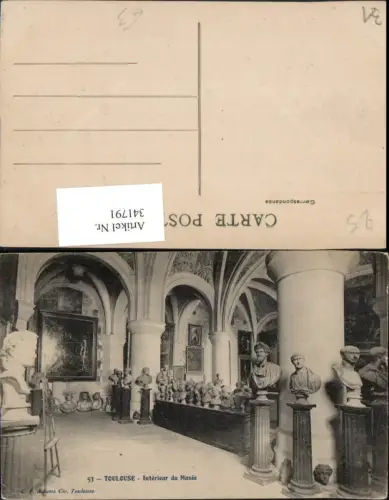 341791,Midi-Pyrenees Haute-Garonne Toulouse Interieur du Musee Museum Büsten