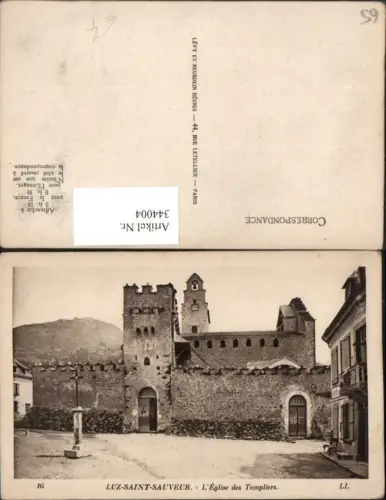 344004,Midi-Pyrenees Hautes-Pyrenees Luz-Saint-Sauveur L'Eglise des Templiers Kirche