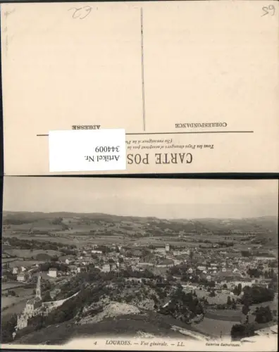 344009,Midi-Pyrenees Hautes-Pyrenees Lourdes Vue generale Totale