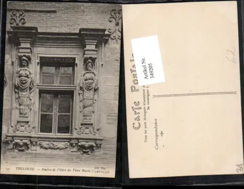 349205,Midi-Pyrenees Haute-Garonne Toulouse Fenetre de l'Hotel de Vieux Raisin Fenster