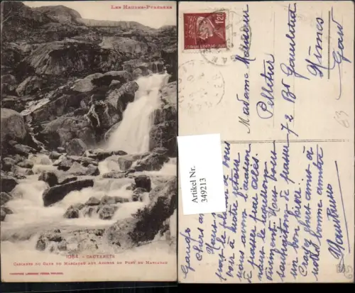 349213,Midi-Pyrenees Hautes-Pyrenees Cauterets Cascade Gave du Marcadau aux Abords Wasserfall