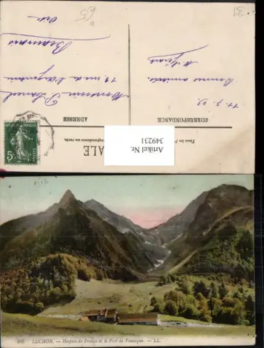 349231,Midi-Pyrenees Haute-Garonne Luchon Hospice de France et le Port de Venasque Bergkulisse