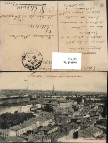 349232,Midi-Pyrenees Haute-Garonne Toulouse Vue Generale prise du Dome de la Grave Totale