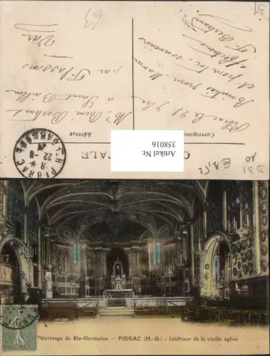 358016,Midi-Pyrenees Haute-Garonne Pelerinage de Ste-Germaine Pibrac Interieur de la eglise Kirche