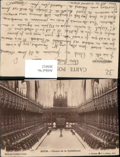 385012,Midi-Pyrenees Gers Auch Cathedrale Choeur Kirche Chor Chorgestühl