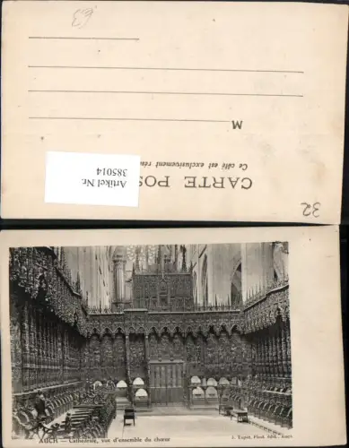 385014,Midi-Pyrenees Gers Auch Cathedrale Choeur Kirche Chor Chorgestühl