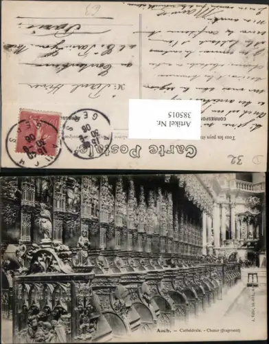 385015,Midi-Pyrenees Gers Auch Cathedrale Choeur fragment Kirche Chor Detail