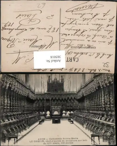 385018,Midi-Pyrenees Gers Auch Cathedrale Saitne-Marie Choeur Kirche Chor