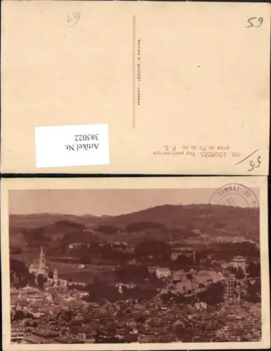 385022,Midi-Pyrenees Hautes-Pyrenees Lourdes Vue panoramique prise du Pic du Jer Totale