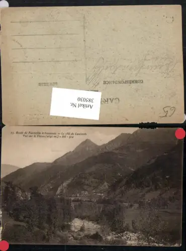 385030,Midi-Pyrenees Hautes-Pyrenees Route de Pierrefitte a Cauterets Vue sur le Viscos Bergkulisse