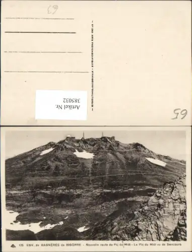 385032,Midi-Pyrenees Hautes-Pyrenees Bagneres-de-Bigorre Nouvelle route du Pic du Midi Bergkulisse