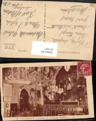 427597,Midi-Pyrenees Lot Rocamadour Interieur de la Chapelle Miraculeuse Kirche Innenansicht