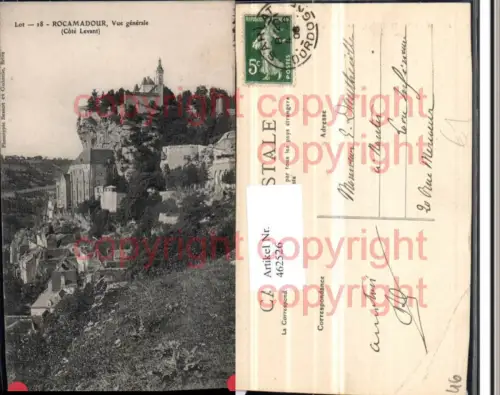 462526,Midi-Pyrenees Lot Rocamadour Vue generale Totale