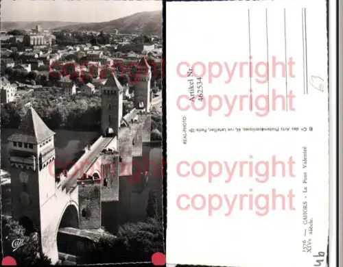 462534,Midi-Pyrenees Lot Cahors Pont Valentre Totale Brücke