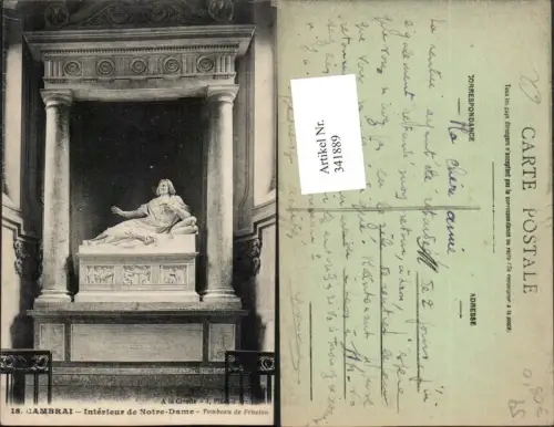 341889,Nord-Pas-de-Calais Nord Cambrai Interieur de Notre-Dame Tombeau de Fenelon Grabmal
