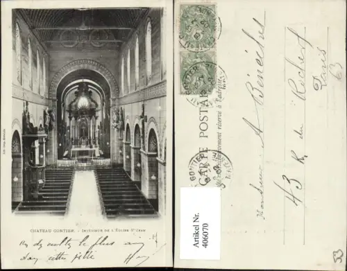 406070,Pays de la Loire Mayenne Chateau Gontier Interieur de Eglise Saint-Jean Kirche