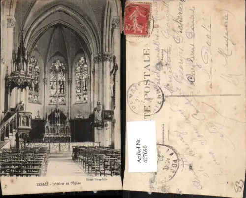 427690,Pays de la Loire Mayenne Renaze Interieur de l'Eglise Kirche Kanzel