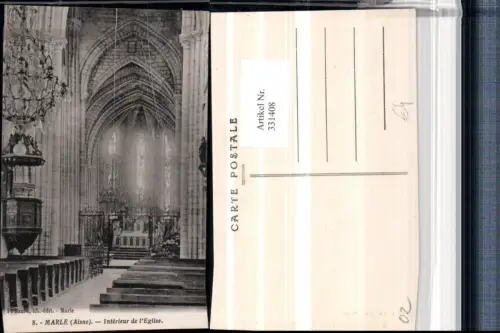 331408,Picardie Aisne Marle Interieur de l'Eglise Kirche Innenansicht