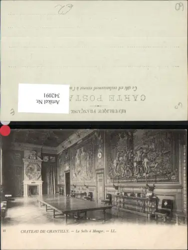 342091,Picardie Oise Chateau de Chantilly La Salle a Manger Schloss Interieur