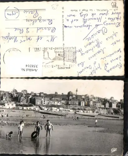 358314,Picardie Somme Onival La Plage a Maree basse Strand Strandleben