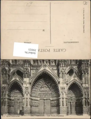 358321,Picardie Somme Amiens Les Trois Porches Kirche Kirchenportal
