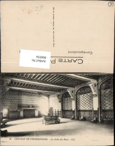 406936,Picardie Oise Chateau de Pierrefonds La Salle des Ducs Saal