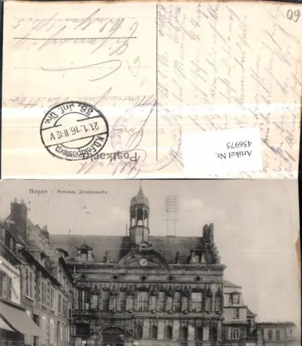 456975,Picardie Oise Noyon Rathaus Feldpost 2. Infanterie-Regiment 94