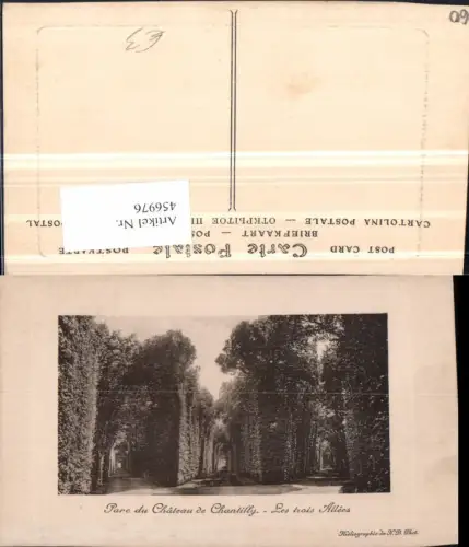 456976,Picardie Oise Chateau de Chantilly Parc Park Allee