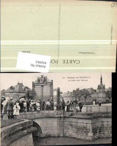 456982,Picardie Oise Chateau de Chantilly Le pain aux Carpes Gittertor