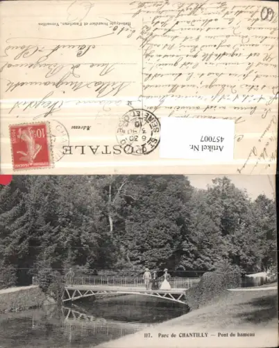 457007,Picardie Oise Parc de Chantilly Pont du hameau Brücke