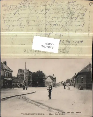 457009,Picardie Somme Villers-Bretonneux Place des Halles Straßenansicht
