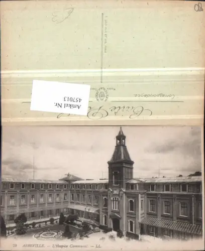 457013,Picardie Somme Abbeville Hospice Communal Gebäude