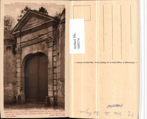 509574,Picardie Oise Crepy-en-Valois Porte des Ursulines Portal