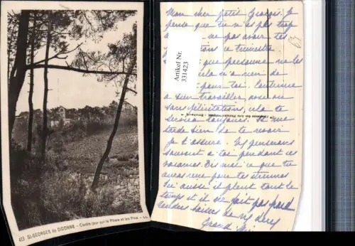 331423,Poitou-Charentes Charente-Maritime St-Georges de Didonne Contre-jour sur le Phare et les Pins