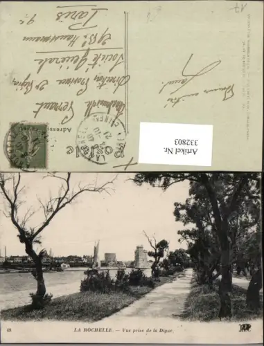 332803,Poitou-Charentes Charente-Maritime La Rochelle Vue prise de la Digue Wegpartie Segelboot