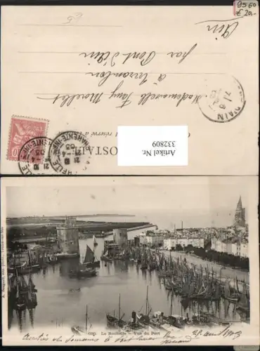 332809,Poitou-Charentes Charente-Maritime La Rochelle Vue du Port Hafen Segelboote Dampfer