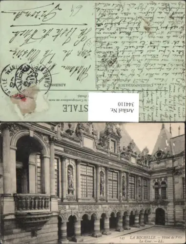 344110,Poitou-Charentes Charente-Maritime La Rochelle Hotel de Ville La Cour Rathaus Hof