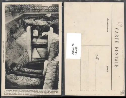 349478,Poitou-Charentes Vienne Poitiers Hypogee des Dunes Escalier Stiege