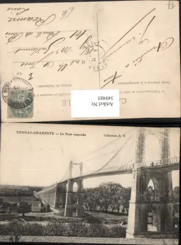 349485,Poitou-Charentes Charente-Maritime Tonnay-Charente Le Pont suspendu Brücke
