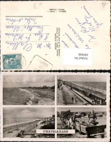 349488,Poitou-Charentes Charente-Maritime Chatelaillon Plage Boucholeurs Strand Mehrbildkarte