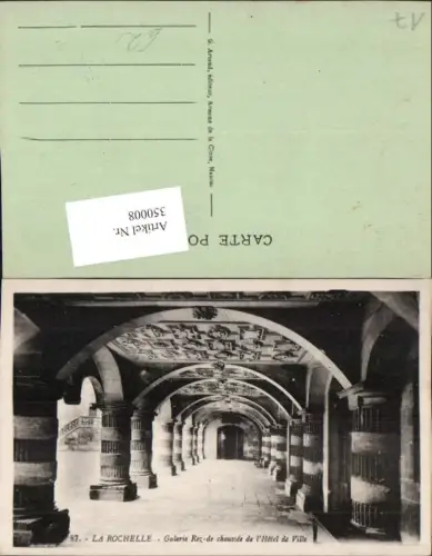 350008,Poitou-Charentes Charente-Maritime La Rochelle Galerie Rez de chaussee de l'Hotel de Ville